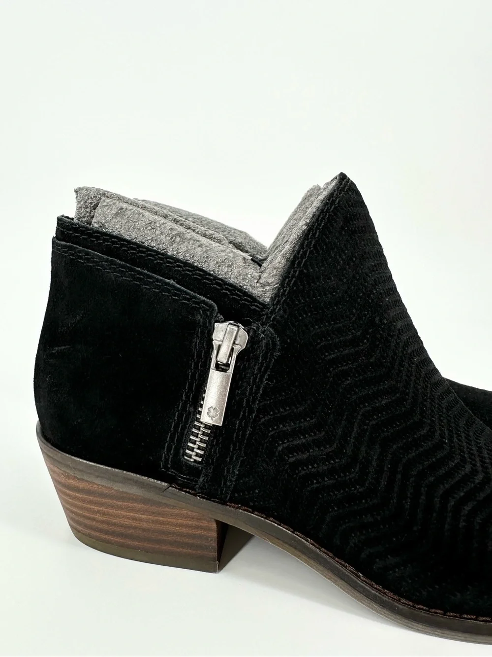 Lucky Brand Fhuna Ankle Bootie Suede Black